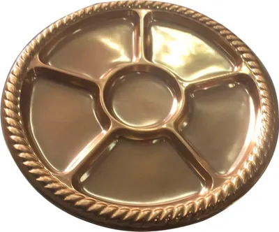 Image de Set de 2 plateaux de 6 compartiments 30 cm Or