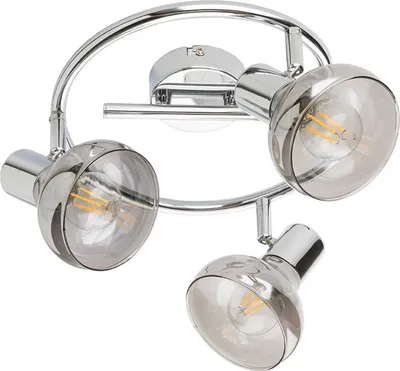 Image de Globo Lighting Projecteur métal chromé, verre, ø : 250mm, H : 160mm, excl. 3x E14 40W 230V