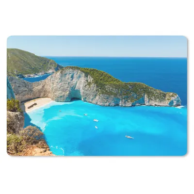 Produktbild von MuchoWow® Mauspad Mousepad Die Kalksteinklippen am Strand von Navagio in Griechenland 27x18 cm - Mousepads - Maus Mat - Pad - Mausunterlage - Büroartikel - Desk Matten