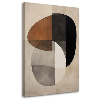 Immagine prodotto di Quadro su tela Forme astratte 80x120 Feeby Beige quadro per la parete pronto da appendere