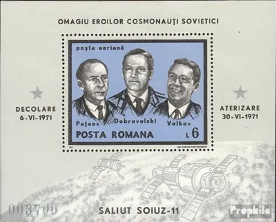 Produktbild von Briefmarken Rumänien 1971 Mi Block85 (kompl.Ausg.) postfrisch Kosmonauten