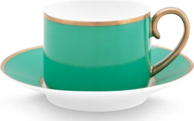 Produktbild von PIP STUDIO Chique Espressotasse m Untere gold-grün 0,12 l
