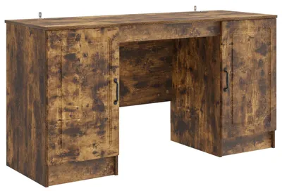 Immagine prodotto di vidaXL Scrivania in rovere affumicato 142,5 x 50 x 75 cm in materiale derivato dal legno