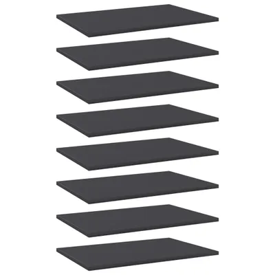 Produktbild von Bücherregal-Bretter 8 Stk. Grau 60x40x1,5 cm Holzwerkstoff