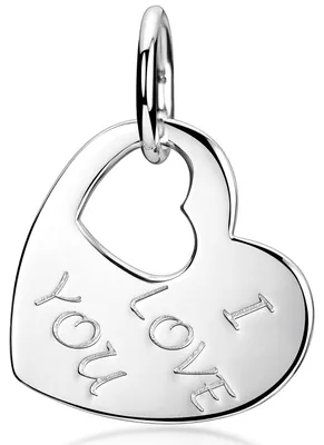 Produktbild von MATERIA Herz Anhänger Silber 925 - Damen Schmuck mit I Love You Gravur inkl. Geschenk-Etui KA-282-Silber