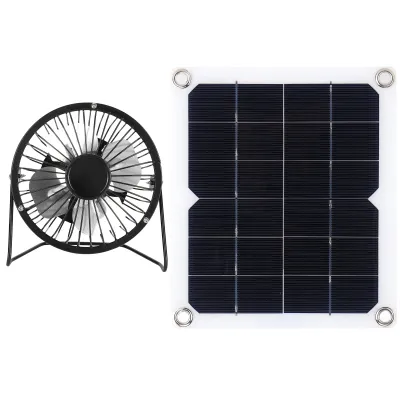 Image de Panneau solaire photovoltaïque de 10W avec ventilateur de refroidissement, idéal pour les maisons, les abris pour animaux de compagnie, etc