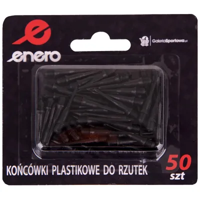 Produktbild von Dart Spitzen Kunststoff Schwarz – 50 Ersatzspitzen für Softdarts Pfeile – Spare Tips – ENERO