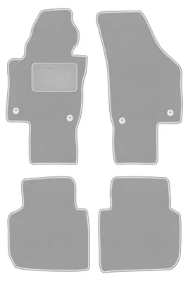 Obrázok produktu pre Velúrové autokoberce sivé pre: Volkswagen Passat B6 / B7 USA 2005-2014 sedan, kombi 4 ks
