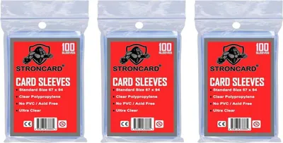 Produktbild von STRONCARD® - Standard Karten Hüllen Schutzhüllen Pokemon Yu-Gi-Oh! Magic (300x Soft Sleeves)