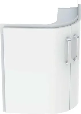 Immagine prodotto di Geberit Renova Compact meuble sous lavabo d'angle, avec deux portes, 69x60,4x55cm, blanc, 862150000, 862150000
