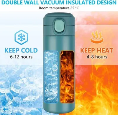 Produktbild von Famanu Thermobecher 420 ml - Isoliert, aus Edelstahl, lekfrei
