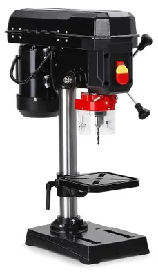 Produktbild von Tischbohrmaschine - Säulenbohrmaschine für Werkbank - 2,5 A Motor - 5 Drehzahlen - 20 cm Ausladung - Kompakte Bohrmaschine