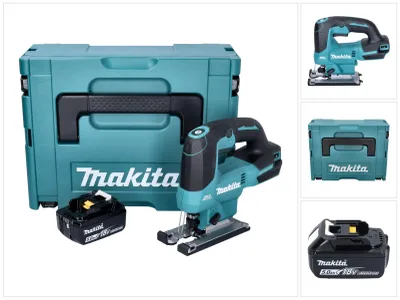 Image de Makita DJV184T1J Scie sauteuse sans fil 18V Brushless + 1x Batterie 5,0Ah + Coffret Makpac - sans chargeur