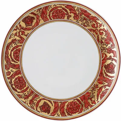 Zdjęcie produktu dla Rosenthal Versace talerz śniadaniowy Medusa Garland Red, porcelana, 21 cm, 19335-409958-10221