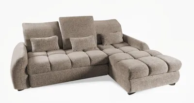 Produktbild von Ecksofa OREGON Beige – Rechts – 257 × 183 × 105 cm – Schlaffunktion 200 × 140 cm