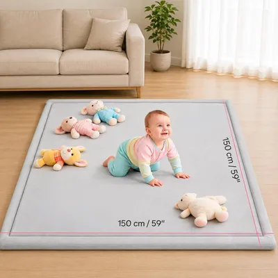 Immagine prodotto di Tappetino da gioco extra spesso per bambini, 59 x 59 cm, in schiuma memory