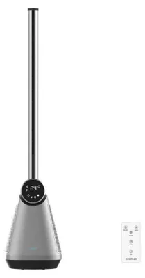 Obrázok produktu pre Cecotec EnergySilence 9890 Skyline Bladeless, Vertikálny domáci ventilátor, Tmavo šedá, Podlaha, 40°, Dotyk, Diaľkový ovládač, 15 h
