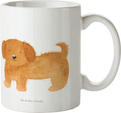 Produktbild von Mr. & Mrs. Panda Mehrwegbecher Hund Flauschig - Weiß - Geschenk, Hunde, Sprüche, Hundeliebe, Haferl, Süß, Pott, Kinderbecher, Plastikbecher, Outdoor Tasse