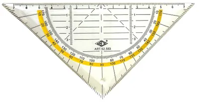Image de WEDO 52 553 Geometriedreieck flexibel Hypotenuse 160 mm transparent