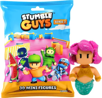 Produktbild von Stumble Guys 3D Sammelfiguren Serie 3 - Figur 26. Sereia (Glitter)