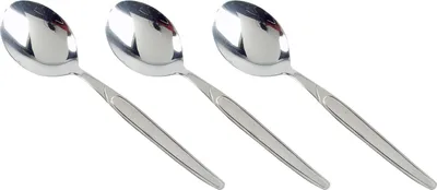 Produktbild von my basics Record 500 Menülöffel Edelstahl rostfrei 18/0 poliert, spülmaschinenfest, silber (3 Stück)