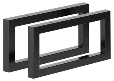 Stahl Waschtischkonsole 40 cm, matt schwarz, 2er-Set