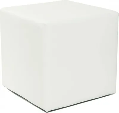 Produktbild von Sitzhocker - Sitzwürfel - Kunstleder weiß 35x35x40cm
