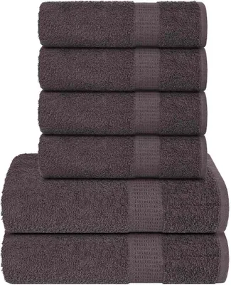 Produktbild von "SALE 2026"6-tlg. Handtuch-Set FROGN Anthrazit 360 g/m² DE226918 - Handtücher