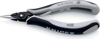 Image de Knipex 34 52 130 ESD ESD Flachrundzange 130 mm