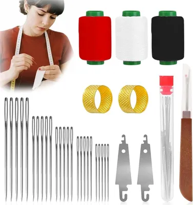 Produktbild von Nähnadeln Set mit 34 Stahlnadeln für Handarbeiten und DIY-Projekte