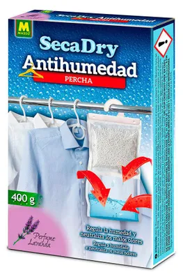 Image de Cintre Antihumidité Secadry 400g Absorbeur D'humidité Suspendu Pour Placards - Massó