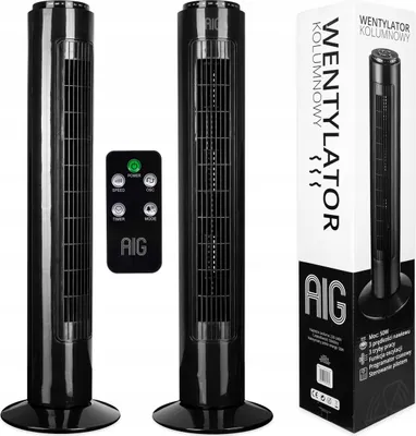 Zdjęcie produktu dla Wentylator Kolumnowy Duży Wiatrak Podgłogowy Na Pilota Timer Oscylacja Led