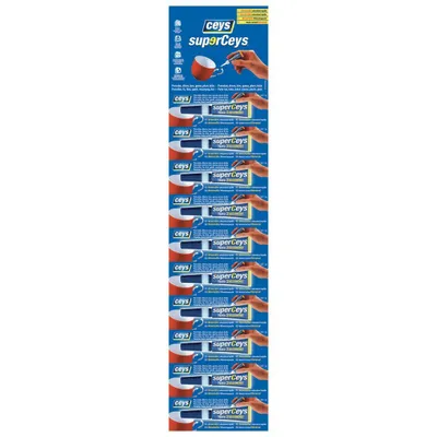 Imagen del producto de Adhesivo instantáneo Ceys Superceys, bandeja de 10x3 g - Pack de 10 uds.