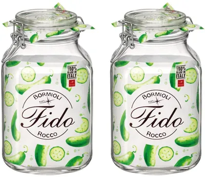 Produktbild von Bormioli Rocco Weckpot Fido Square - 14 x 14 cm / 3 Liter - 2 Stück