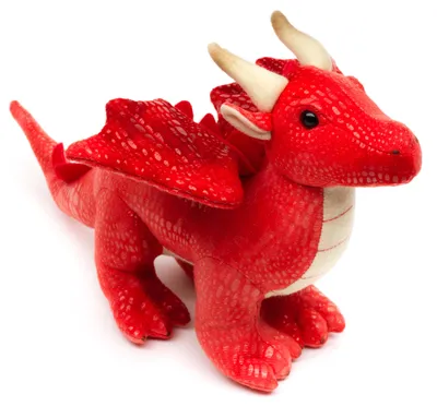 Image de Dragon en peluche rouge 20 cm ECO-FRIENDLY