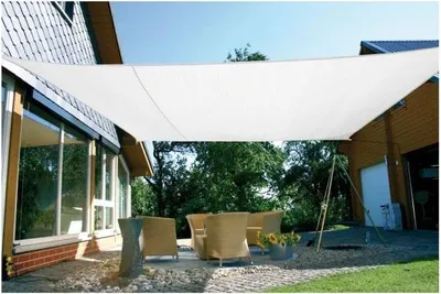 Produktbild von EDUPLAY 160095 Sonnenschutz Sonnensegel, 6x4m, Rechteck, weiß