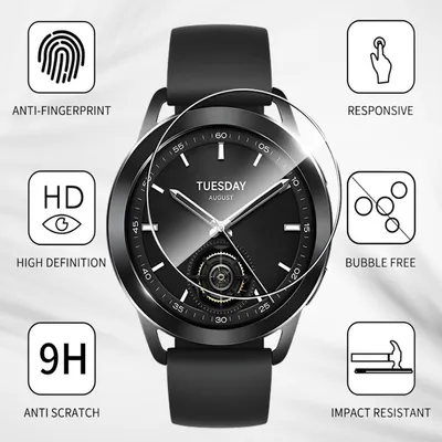 Obrázek produktu pro Pro Xiaomi Watch S3 2.5D 0.26mm H9 Tvrzené sklo Transparentní ochranná fólie