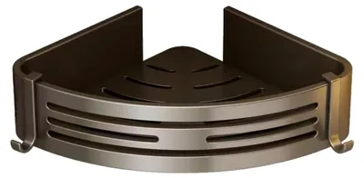 Produktbild von Duschablage ohne Bohren – ideal für die Badezimmeraufbewahrung, doppellagiges Regal mit 4 Haken