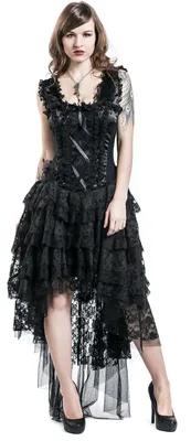 Produktbild von Burleska Langes Kleid Damen Ophelie Dress schwarz S