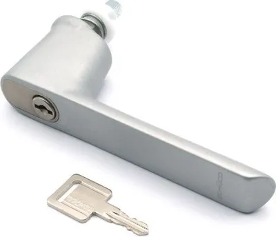 Produktbild von Schüco abschließbarer RC-Fenstergriff, Aluminium C0 silber 247656
