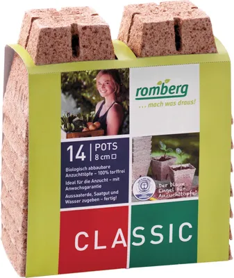 Produktbild von romberg ANZUCHTTOPF Anzuchttöpfe 10091106 8cm Eckig 14st