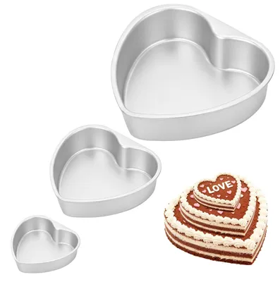 Herz-Backformen 3er-Set, 10/15/20 cm, antihaftbeschichtet