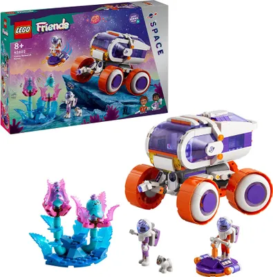 Zdjęcie produktu dla LEGO Friends Kosmiczny łazik badawczy, Pojazd do Zbudowania, Konstrukcyjna Zabawka Naukowa dla 8-latki i dla Fanów Kosmosu, z 2 Minilaleczkami i Figurkami Psa i Kosmitów, Prezent dla Dzieci, 42602