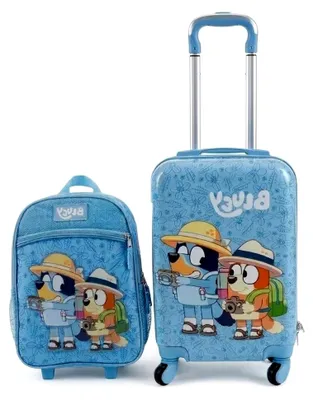 Produktbild von AI Kindergepäck- und Rucksack-Set – 45,7 cm Gepäckkoffer mit Rollen, 34,9 cm Rucksack, Bluey Set, 18" Luggage, 13.75" Backpack, 2-teiliges Set