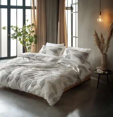 Produktbild von Sleeptime Foilage Silbergrau 200 x 200/220 cm