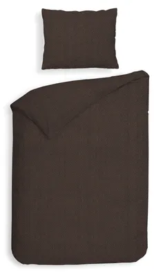 Produktbild von Heckettlane Spina Bettbezug - 135x200 cm – 100% Baumwoll-Flanell – Hochwertige Bettwäsche mit motiv – Weich - Atmungsaktiv und Hautfreundlich – inkl. 80x80 cm Kissenbezug – Braun