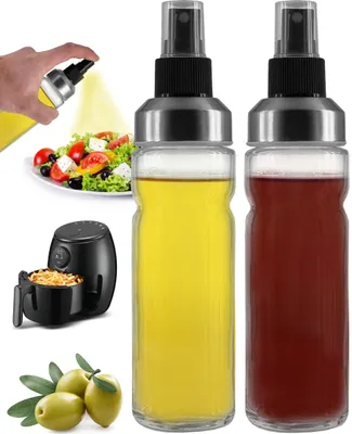 Produktbild von Ölsprüher 2er Set Essig Öl Sprühflasche Sprayer Glas Flasche Spender Zerstäuber