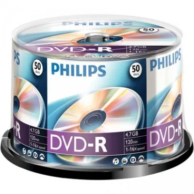 Produktbild von Philips DVD-Rohlinge, 120Min, 4.7GB, Speed 16x, Spindel (50 Disc)