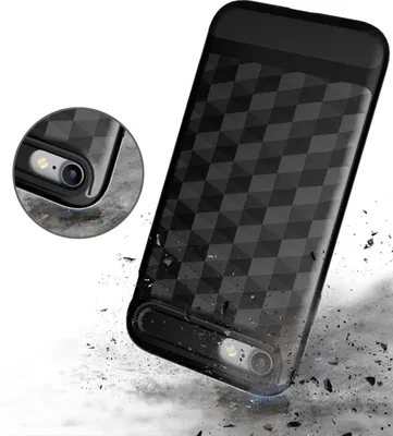 Produktbild von Hülle für Apple iPhone SE 2022 Backcover Case Handy Schutzhülle - Cover 3D Prisma Design, Farbe:Rot