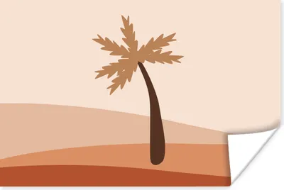 Produktbild von MuchoWow® Poster Sommer - Palme - Braun 60x40 cm - Schlafzimmerdekoration